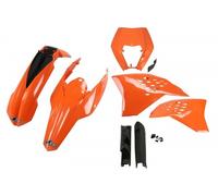 Ufo Ktm Exc 125 09-11 Ktkit520f@999 Plastics Kit Orange