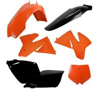 KIT PLASTIQUE POLISPORT KTM SX 125/250/400 '00 AVEC PLAQUE AVANT