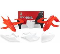Kit plastique Racetech blanc/orange adaptable sur KTM SX/SX-F 125 & +