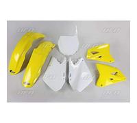 kit plastique ufo couleur origine jaune/blanc suzuki rm125/250