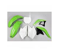 kit plastique ufo couleur origine vert/blanc kawasaki kx250f