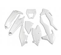 Ufo Ktm Exc/exc-f 2017-2019 With Headlight Ktkit523-047 Plastics Kit Blanc