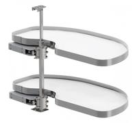 Kit plateaux de meuble d'angle Cornerstone maxx Unero blanc et argent - largeur 600 - montage à gauche Vauth Sagel