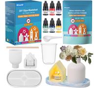 Kit Platre Pour Moulage 1000 G, 3 Silicone Pour Moulage, 6 Pigments, Poudre De Coulée En Relief Pour Coulée Avec Béton, Bricolage Et Art À Domicile