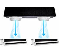 Kit Plenum pour climatiseur Canalisé en polyuréthane expansé à 2 voies complet avec plénum persienne escamotable L. 300 mm idéal également pour le traitement de l'air Vmc