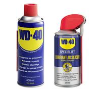 Kit Plombier WD-40 Produit Multifonction Spray Double Position 400 ml + Lubrifiant au silicone 250 ml