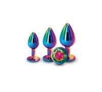 Kit plug anal bijou Rainbow Rear Assets 3 pièces