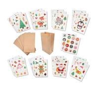 Kit pochettes calendrier de l'Avent kraft 13 x 24 x 8 cm 24 pièces