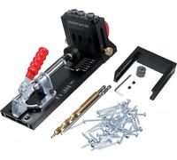Kit pocket hole jig pour le travail du bois, réglable en hauteur, mécanisme de serrage stable Toggle, XK4-A, rayon vert