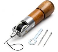 Kit Poincon Couture Cuir, AlèNe En Cuir Aiguilles Couture | AlèNe à Coudre Pour Cuir Manuelle Machine à Coudre Rapide Avec 2 Aiguilles Pour RéParation De Cuir Et Toile,Moquette, Sacs