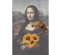Kit point bourdon DMC "Louvre Mona Lisa & Sunflower Mix", pré-imprimé, 24x30cm