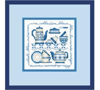 Kit point compté Le Bonheur des Dames "Collection Bleue", 11,5x11,5cm, DIY