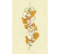 Kit point compté Le Bonheur des Dames "guirlande de champignons", 7,5x 21cm, DIY