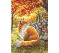 Kit point compté Letistitch "Un ami pour le petit renard", 27x19cm, DIY