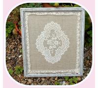 Kit Point Compté Lin Médaillon Rose Bertin