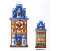 Kit Point De Croix Canevas Plastique Andriana "Tour De L¿Horloge" 5x10 Cm