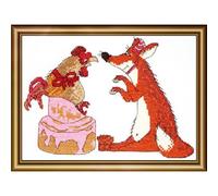 Kit Point De Croix Compté Aine "Joyeux Anniversaire" 21x15cm