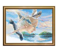 Kit Point De Croix Compté Aine "Mère Nature. Ciel" 40x30cm