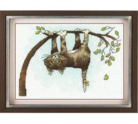 Kit Point De Croix Compté Andriana "Aide-Moi !" 21x16 Cm