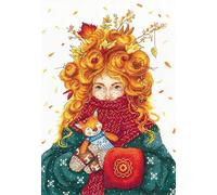 Kit Point De Croix Compté Andriana "Âme De L’Automne" 19x23 Cm