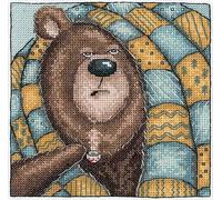 Kit Point De Croix Compté Andriana "Bonjour !" 14.5x14 Cm