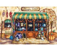Kit Point De Croix Compté Andriana "Boutique Magique" 28.5x19 Cm