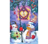 Kit Point De Croix Compté Andriana "Cartes Lanterne" 5x5 Cm