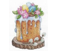 Kit Point De Croix Compté Andriana "Gâteau De Printemps" 10.5x14 Cm