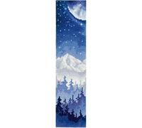 Kit Point De Croix Compté Andriana "Marque-Page - Lune Sur La Forêt" 5.5x22 Cm