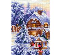 Kit Point De Croix Compté Andriana "Saisons. Hiver" 10x15 Cm