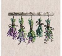 Kit Point De Croix Compté Ava "Branches Aromatiques" 16.87x11.61 Cm