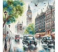 Kit Point De Croix Compté Ava "Londres" 28.73x28.57 Cm