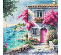 Kit Point De Croix Compté Ava "Rêve Méditerranéen" 28.6x28.6 Cm