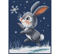 Kit Point De Croix Compté Collection D`Art "Légère Lumière De Neige" 10.5x13 Cm