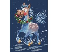 Kit Point De Croix Compté Collection D`Art "Porte-Bonheur" 15x20.5 Cm