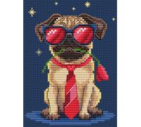 Kit Point De Croix Compté Collection D`Art "Woof ! L’Ami" 9.5x13 Cm