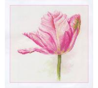 Kit Point De Croix Compté "Tulipes. Rose Clair" 22x26 Cm