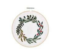 Kit point de croix couronne de baies Ø 15 cm -