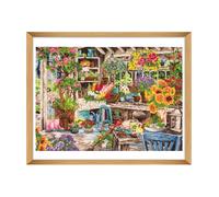 Kit Point De Croix Extra-Large Le Paradis Du Jardinier - 66 X 51 Cm ¿ Trimits - Idéal Pour Les Passionnés Taille : 66 X 51 Cm. Color : Multicolore