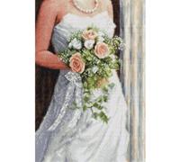 Kit point de croix Luca-S "La Mariée", compté, DIY, 19x28cm