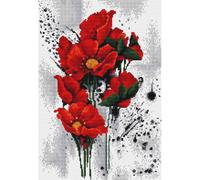 Kit point de croix Luca-S "Les coquelicots", compté, DIY, 26x38cm