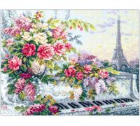 Kit point de croix Magic Needle Zweigart Edition "Mélodies von Paris", compté, DIY, 40x31cm