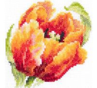 Kit point de croix Magic Needle Zweigart Edition "Tulipe rouge", compté, DIY, 11x11cm