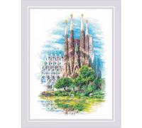Kit point de croix Riolis Sagrada Familia, compté, DIY, 30x40cm