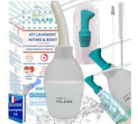 Kit Poire lavement vaginal interne et externe 310mL silicone translucide + bidet portable silicone, idéal post partum, dispositif classe 1
