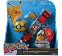 Kit POKEMON : Ceinture + POKEBALL + FIGURINE PIKACHU miniature figure anime jouet enfant collection modèle