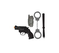 Kit policier 4 pièces - Noir - Taille Unique