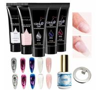 Kit Poly Nail Gel Top Coat Pour Manucure Longue Tenue 5 Teintes