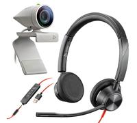 Kit Poly Studio P5 + Blackwire 3325 USB-A Kit audiovisuel composé d’une webcam et d’un micro-casque - idéal pour des visioconférences réussies.