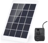 Kit Pompe à Eau Solaire Pompe Fontaine Solaire pour Bain d'Oiseau avec Panneau Solaire 3W 5V 7 Buses Max. Hauteur d'eau 50cm pour aquarium petit étang décoration de jardin